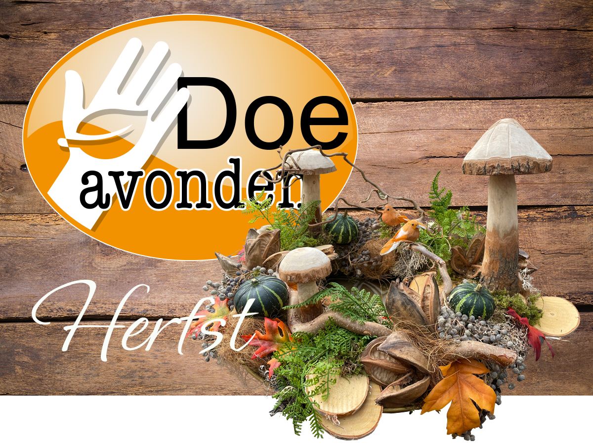 herfststuk voor houten wand