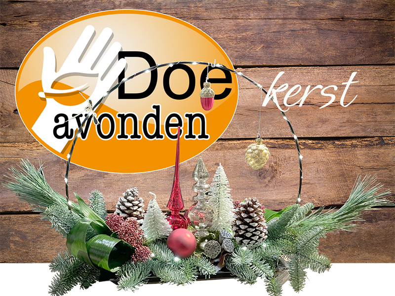 kerststuk voor houten wand voor de website